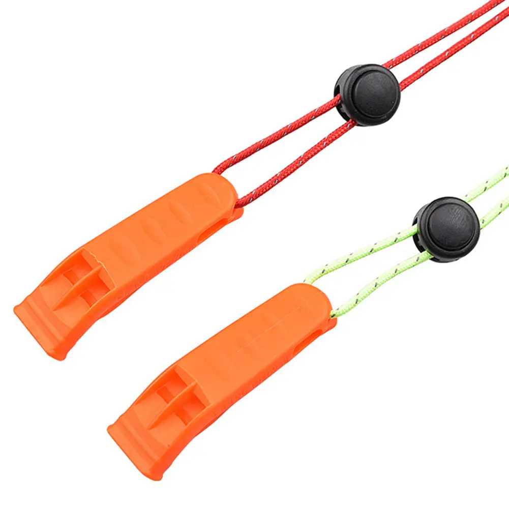 Multi-function Outdoor Camp Hiking Whistle with Lanyard Survival Emergency Tools