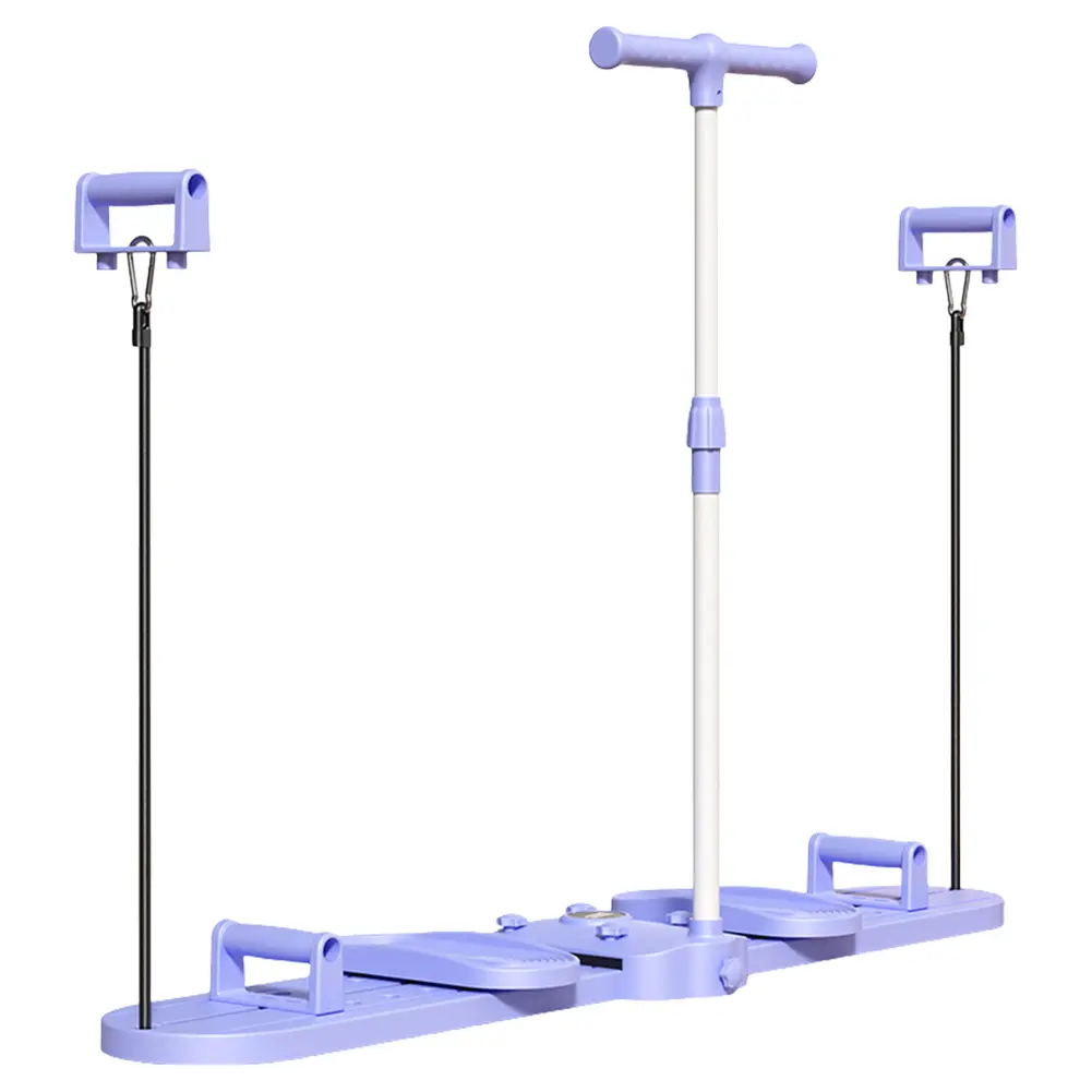 Fitness Ski Machine Foldable Ski Trainer with Handle & Pull Rope Pelvic & Hip Strengthener Simulated Ski Trainer for Home Gym