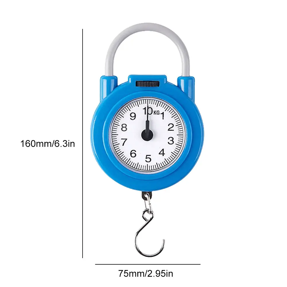 10KG Digital Spring Scale 0.1KG Fishing Scale Portable Travel Luggage Weighing Scale Handle with Hook Outdoor Fishing Tools