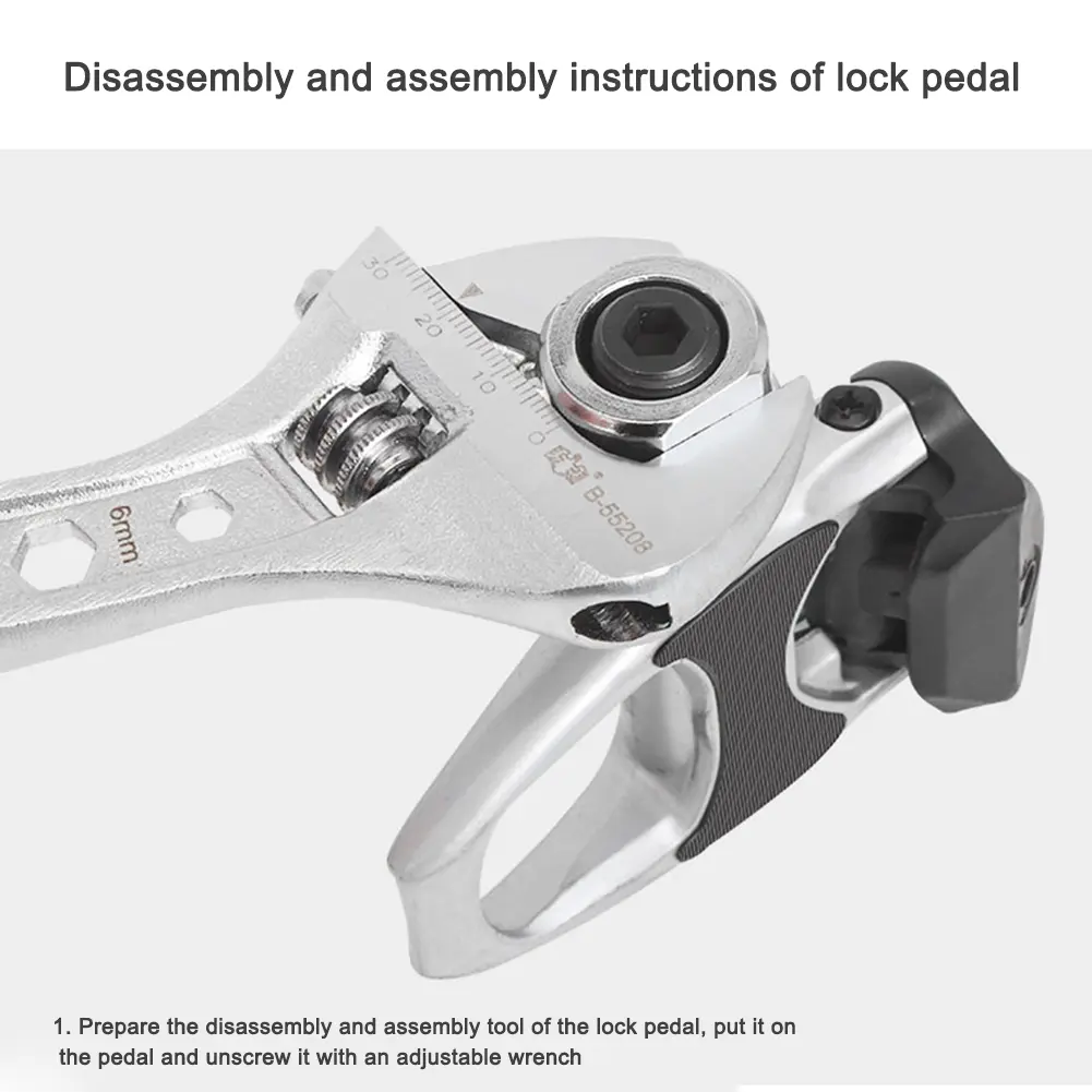 MTB Bike Locking Pedal Removal Tool for Shimano Mountain Road Bicycle Self-Locking Pedal Axle Spindle Removal Installation Tool