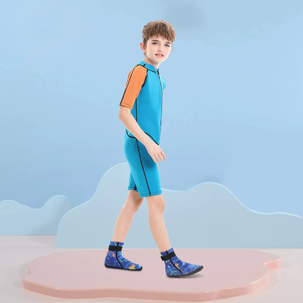 Kids Neoprene Water Socks Beach Socks Anti-slip Toddlers Diving Socks Adjustable Snorkeling Boots Keep Warm for Water Sports