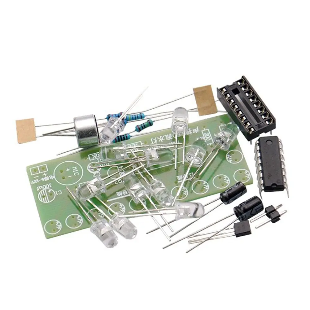 Voice Activated LED Water Light Kit CD4017 Lantern Control Module Fun Electronic Production Teaching Training Module
