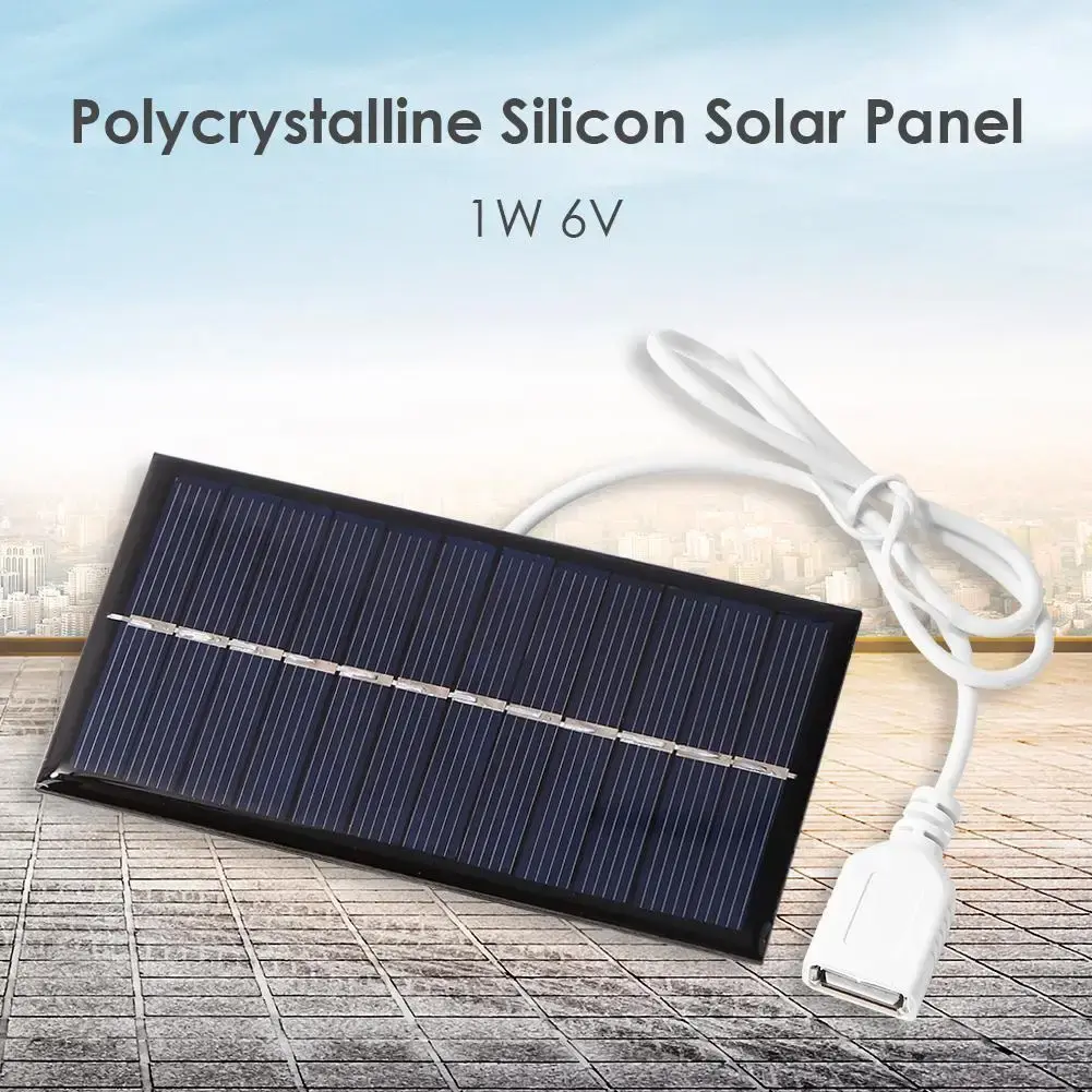 6V 1W Mini Solar Panel Solar Cells DIY for Low-power Electrical Appliance Light Cell Phone Toys Charger