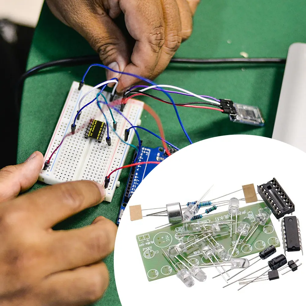 Voice Activated LED Water Light Kit CD4017 Lantern Control Module Fun Electronic Production Teaching Training Module