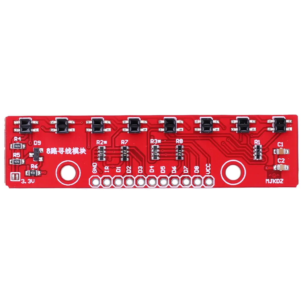 3.3V-5V Hunt Module 8 Channel 8Bit Detector Hunt Board PCB Infrared Detection Sensor Module Board for Laboratories