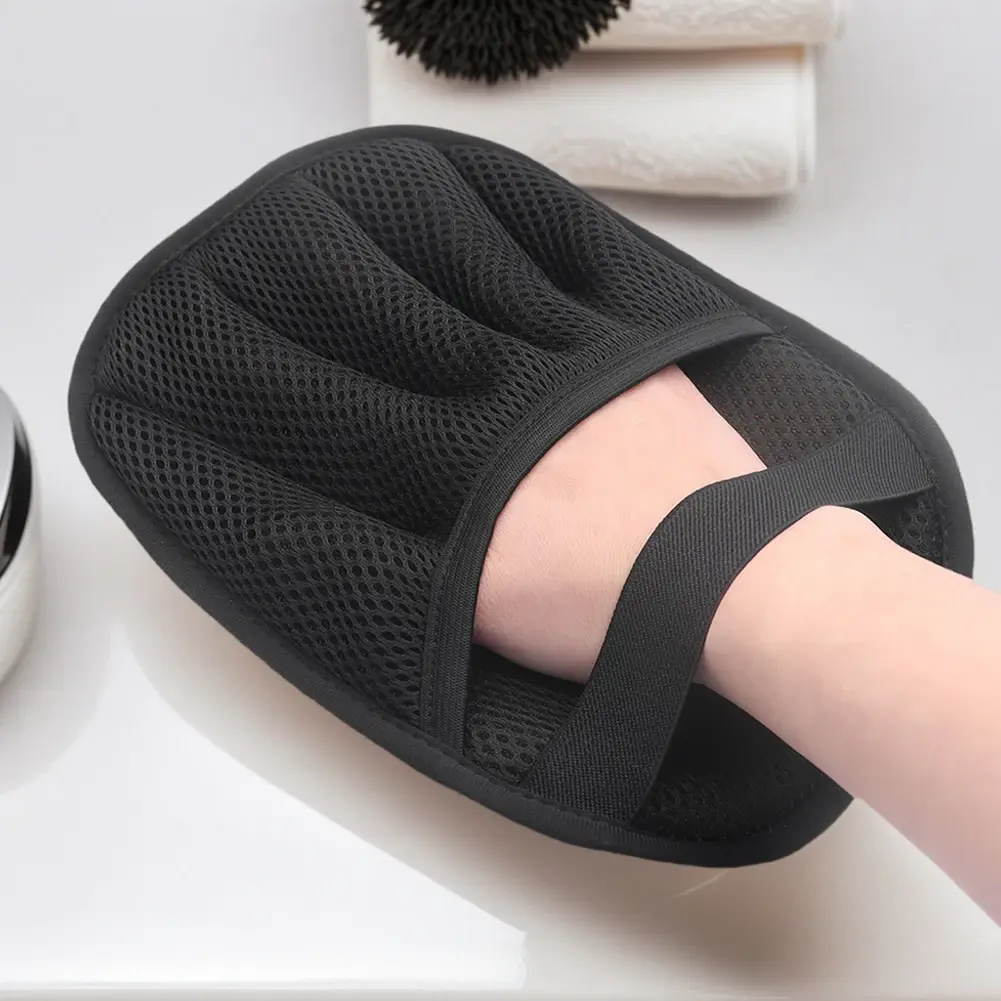 Double Sided Grooming Gloves Hair Remover Mitt Brush Deshedding Brush Glove for Pets Dog Cat Rabbit with Long/Short/Curly Hair