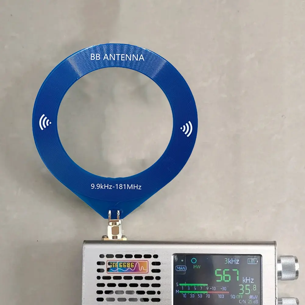 Mini Loop Antenna 9.9khz-181mhz SMA Interface Radio Antenna Portable Antenna for Malachite SDR Receiver TEF6686 Receiver