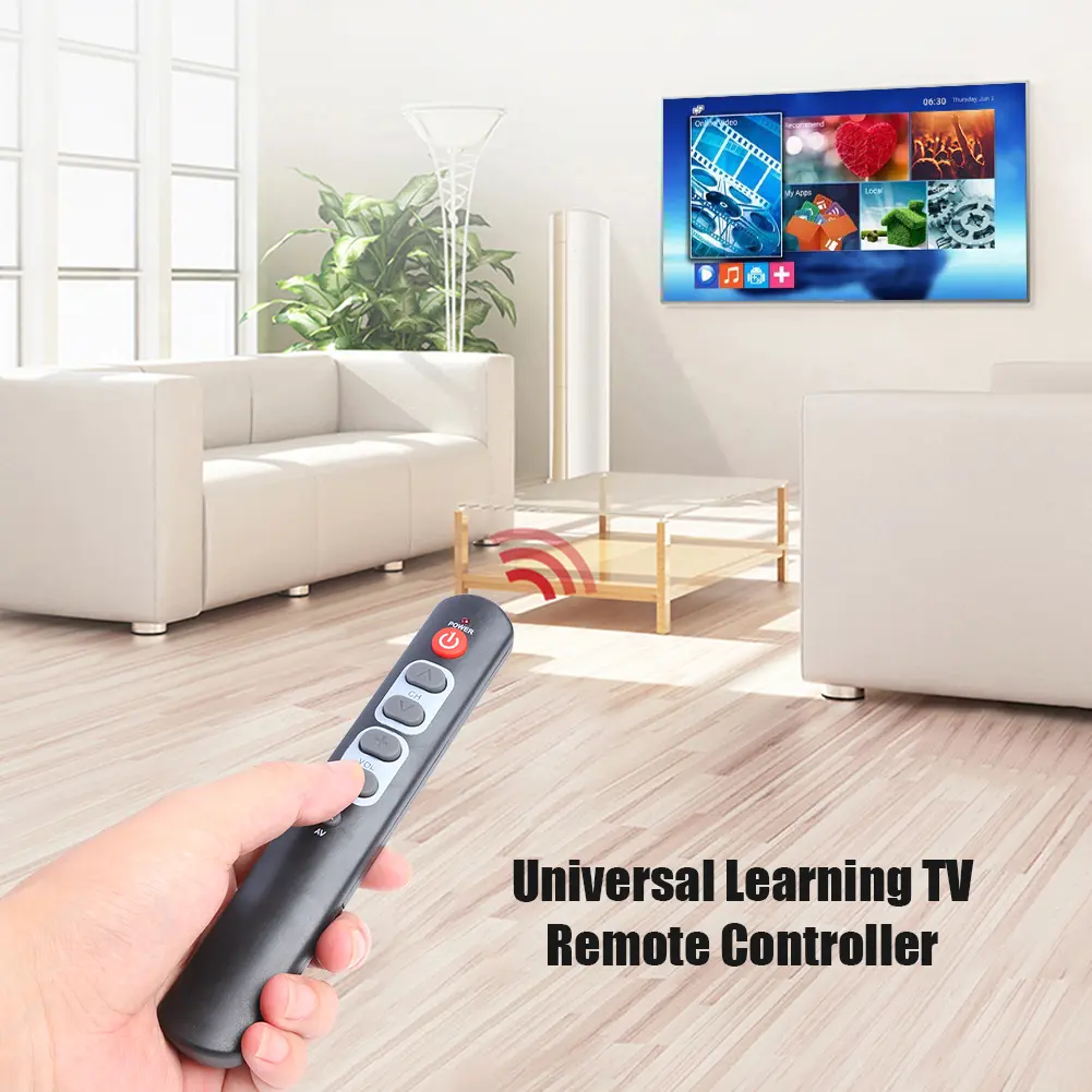 Universal 6 Big Button Learning Remote Control Copy IR Remote for TV STB DVD VCR Electronic Smart Home Accessories