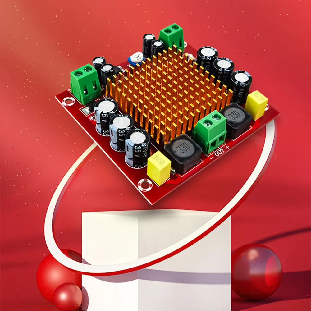 XH-M544 Digital Audio Amplifier Board Mono TPA3116DA Digital Power Supply Audio Amplifier 150W High-power DC 12-26V Radiator