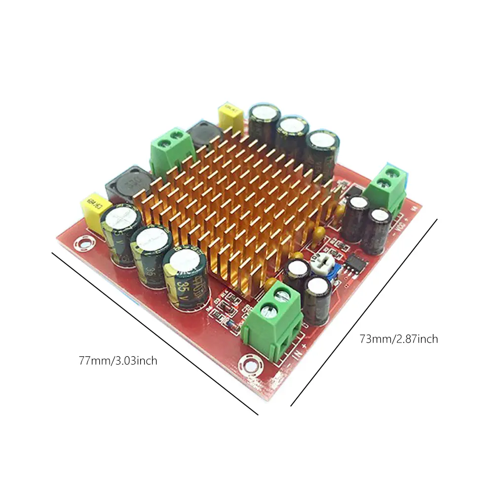 XH-M544 Digital Audio Amplifier Board Mono TPA3116DA Digital Power Supply Audio Amplifier 150W High-power DC 12-26V Radiator