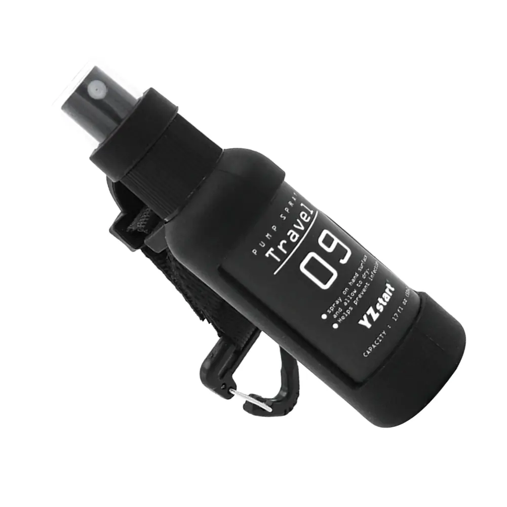 50ml Travel Bottle Leak Proof Refillable Spray Bottle Portable Sprayer with Tactical Hook Strap for Outdoor Camping for Liquid