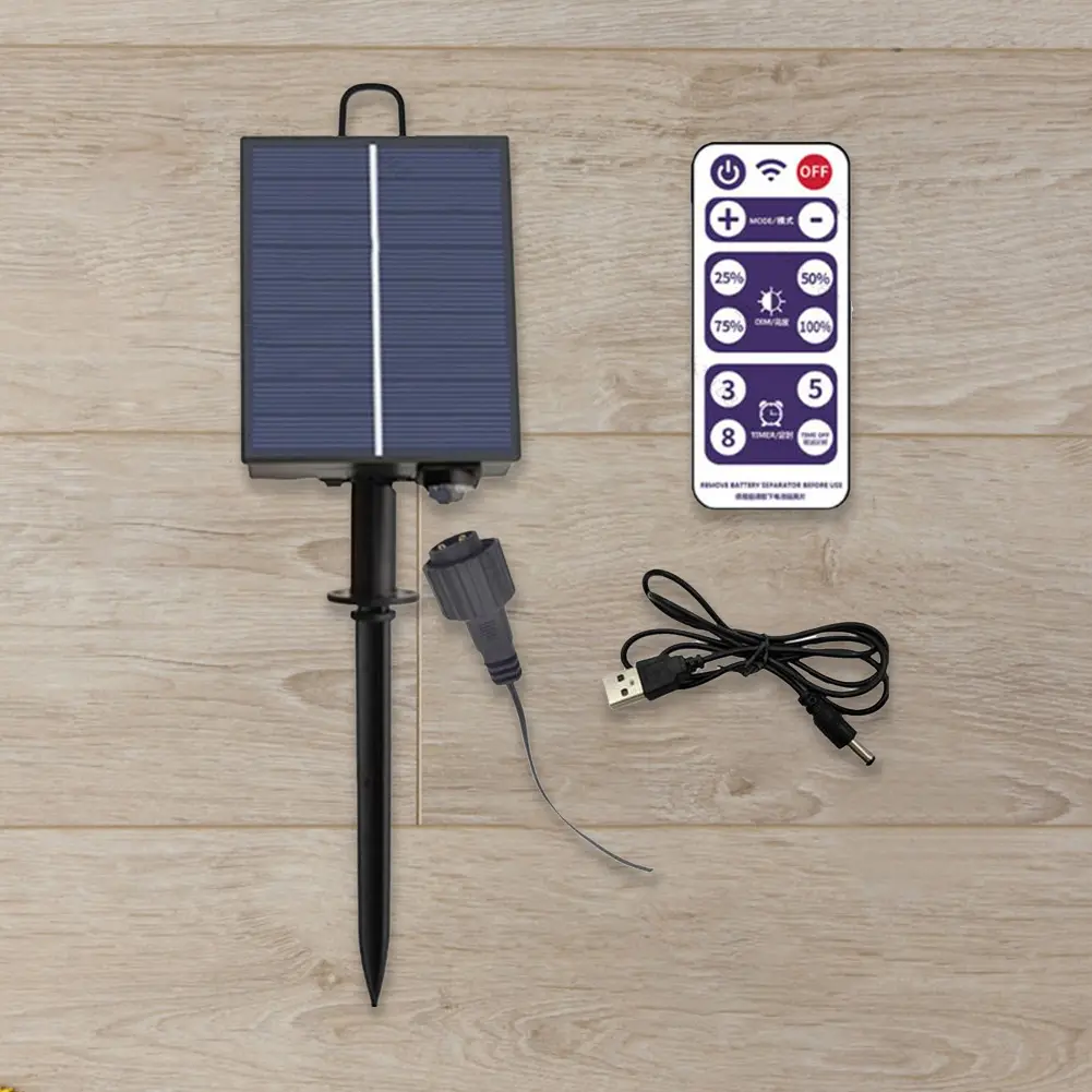 Solar Battery Box LED String Lamp Panel Controller Garden Street Light Decor