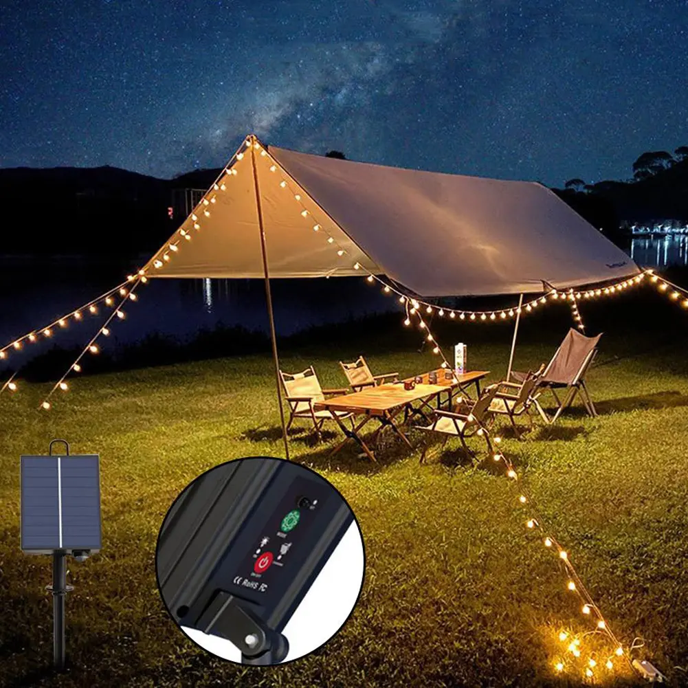 Solar Battery Box LED String Lamp Panel Controller Garden Street Light Decor