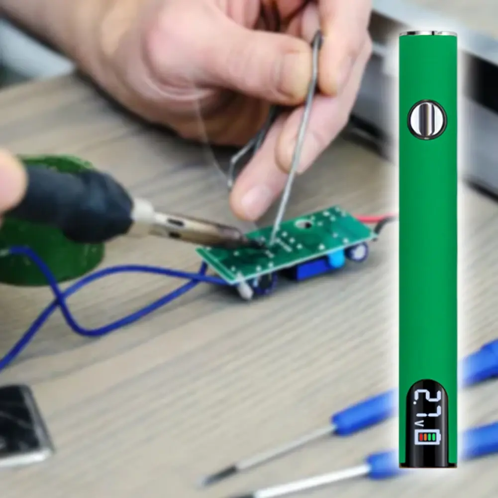 650mAh 510 Thread Battery Pen Solder Iron Shaped Battery Set Adjustable Voltage Portable Electric Soldering Iron Welding Kit