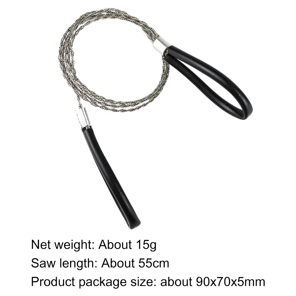 Pocket Wire Saw with Finger Handle Stainless Steel Outdoor Cutting Chain Saws