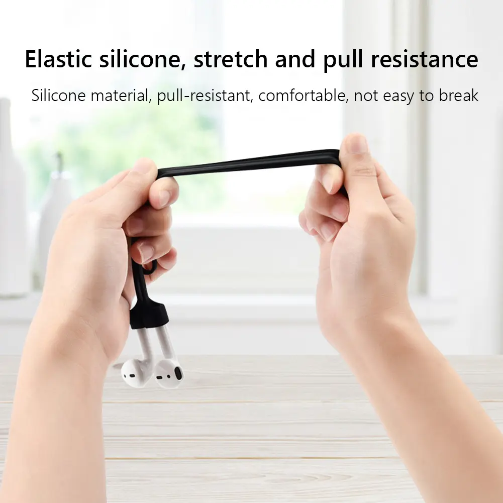 Headphone Neck Strap Cord String Silicone Rope Holder Cable Earphone Strap for AirPods 1 2 3 Pro String