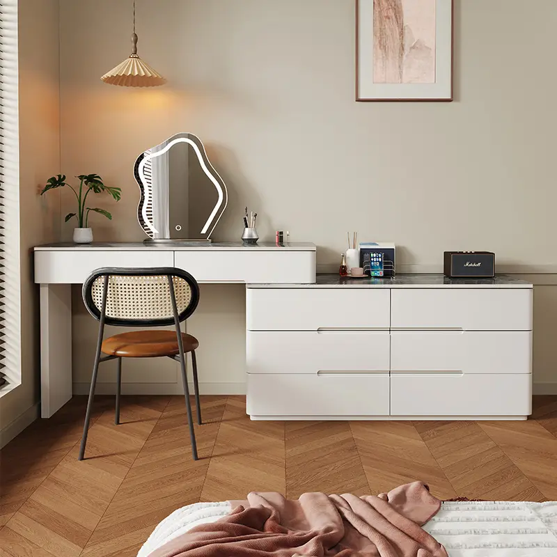 Modern Organizer Storage Vanity Table Drawers Girls Women Nordic Luxury Dressers Bedroom Makeup Tocador Maquillaje Furniture
