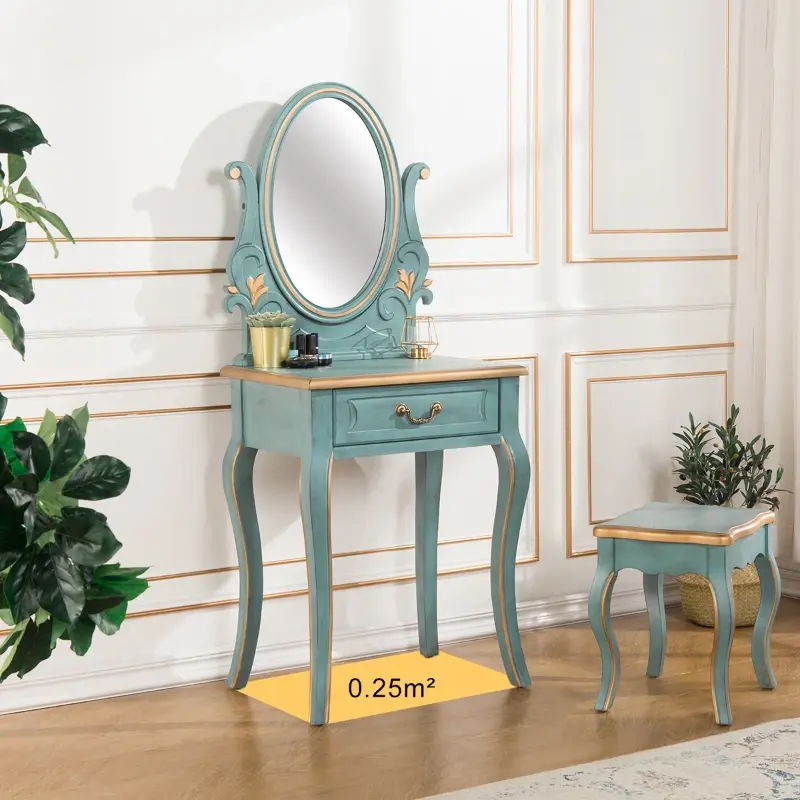 Girls Modern Organizer Vanity Table Storage Mirror Stool Small Bedroom Dressing Table Jewelry Women Coiffeuse Chambre Furniture