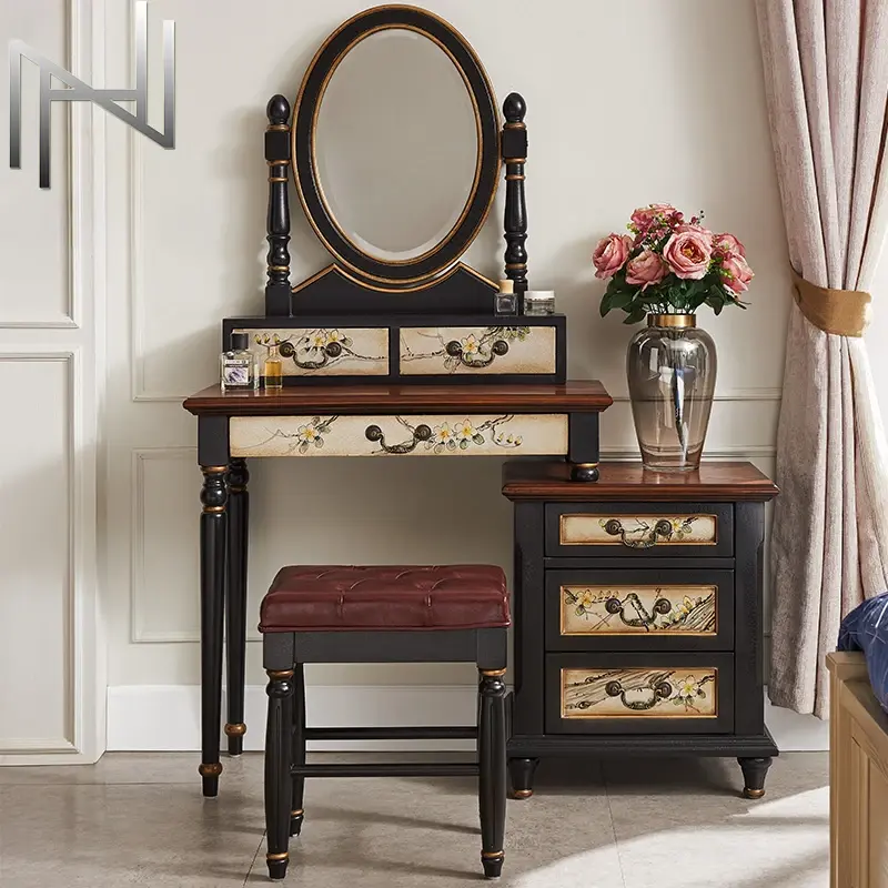 Women Drawers Storage Vanity Tables Mirror Stool Luxury Unique Bedroom Dressers Makeup Organizer Coiffeuse Chambre Furniture