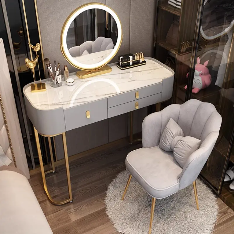 Woman Luxury Modern Vanity Table Storage Organizer Girls Nordic Small Vanity Desk Makeup Drawers Tocador Maquillaje Furniture