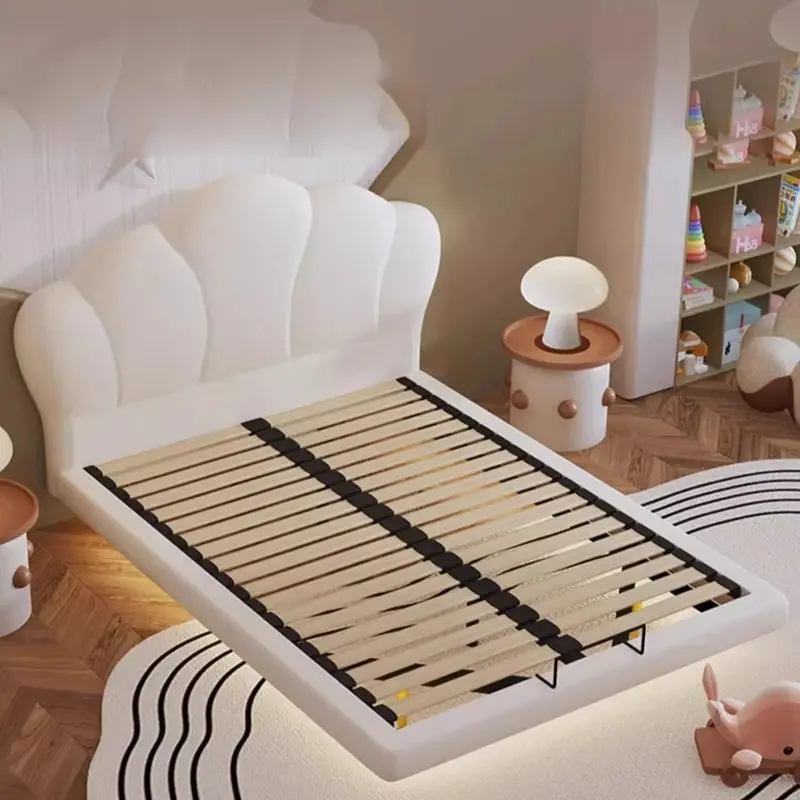 Design Soft Modern Bed Luxury Loft Princess White Loft Children Beds Boys Girls Lit De Chambre A Coucher Bedroom Furniture