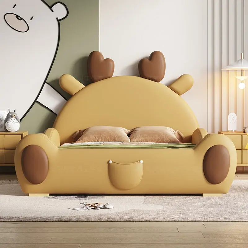 Princess Girls Modern Children Beds Luxury Loft Soft Boys Baby Children Beds Frame Mattress Cama Doble Bed Room Furnitures