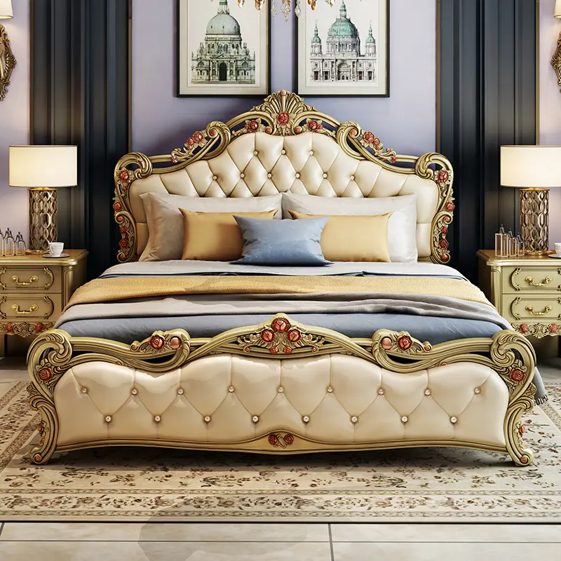 Princess Luxury Modern Double Bed Storage Mattress Design Adults Loft Double Bed Space Saving Cama Doble Bed Room Furnitures