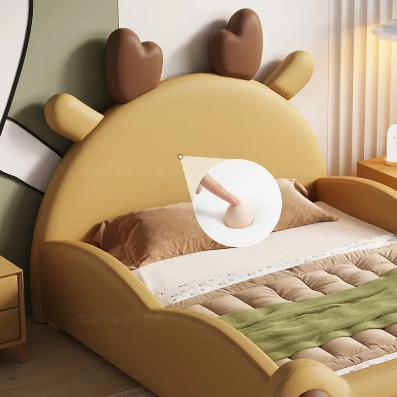 Princess Girls Modern Children Beds Luxury Loft Soft Boys Baby Children Beds Frame Mattress Cama Doble Bed Room Furnitures
