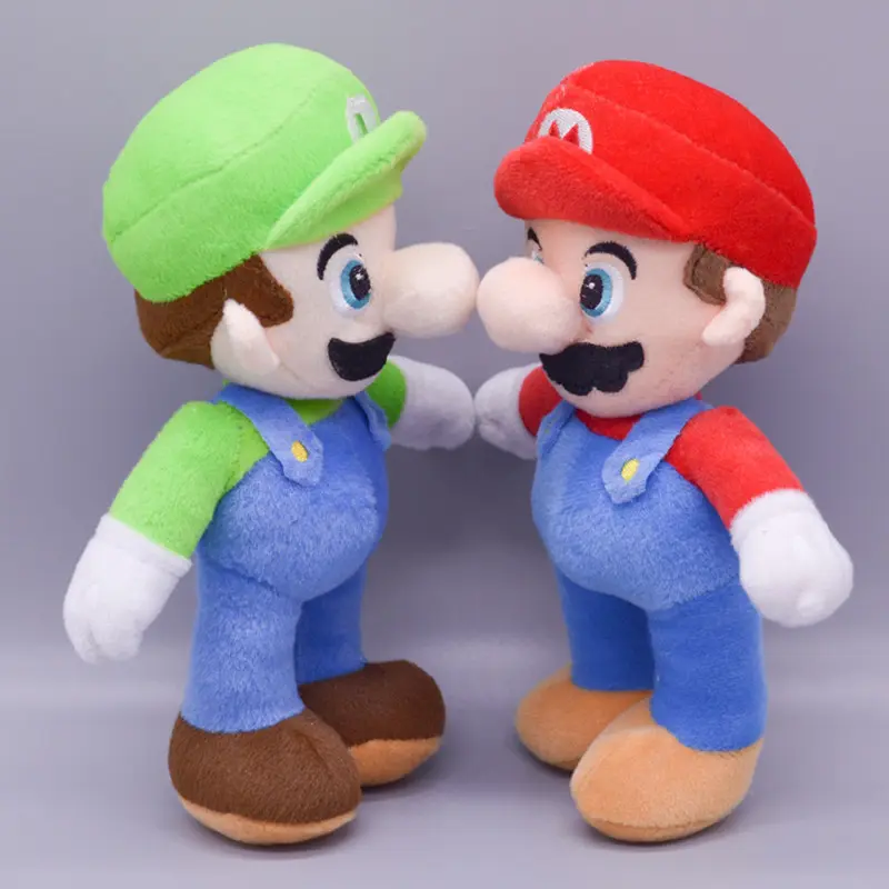 25cm Super Marios Bros Plush Toy Bros Game Anime Luigi Plush Doll Cute Plushes Pendant Toys Stuffed Dolls Kids Birthday Gift