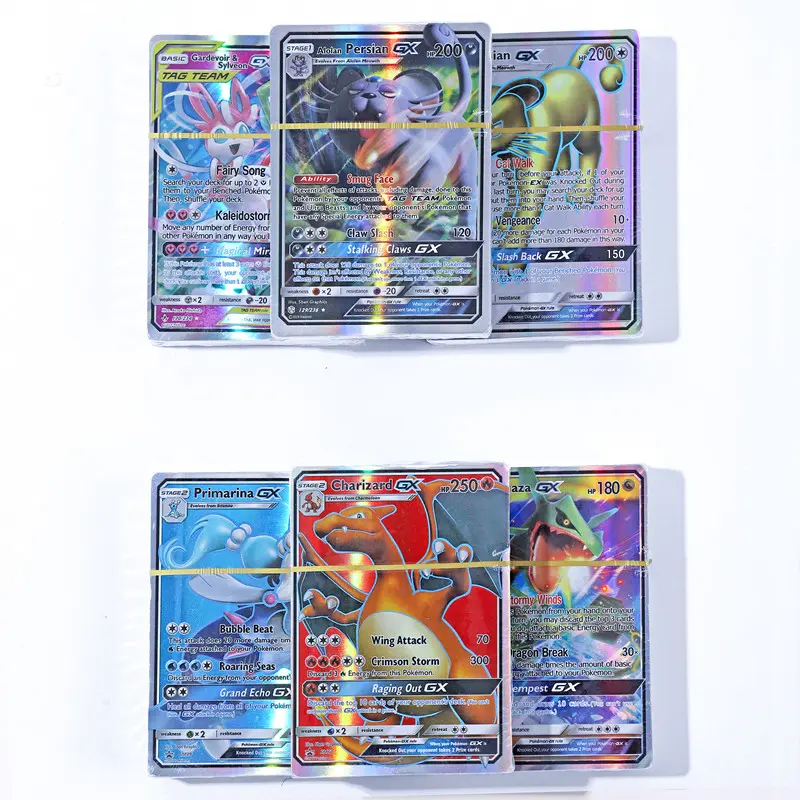 100/200Pcs English,French German Pokemons cards MEGA Vmax Shiny trading Card Birthday gift for children