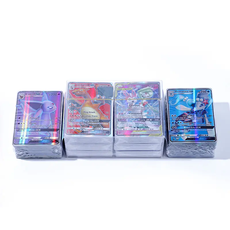 100/200Pcs English,French German Pokemons cards MEGA Vmax Shiny trading Card Birthday gift for children
