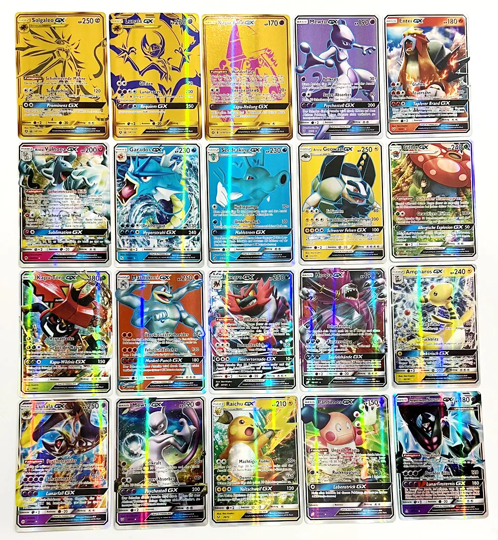 20Pcs Spanish French English German cards cartas pokemon francaise Spanish Card Featuring Gx V Max VMAX
