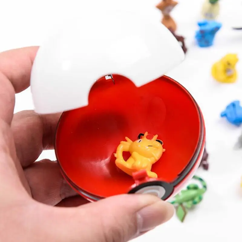 1Pcs Pokeball Action Figures PVC TAKARA TOMY Pokemons Model Toy PVC Cute Elf Ball Decoration Dolls For Kids Gift