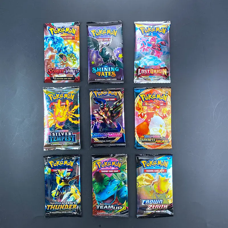 30Pcs/Set Pokemon Card Paldea Evolved Scarlet Violet Silver Tempest English Booster Battle Transaction Card Exquisite Gift