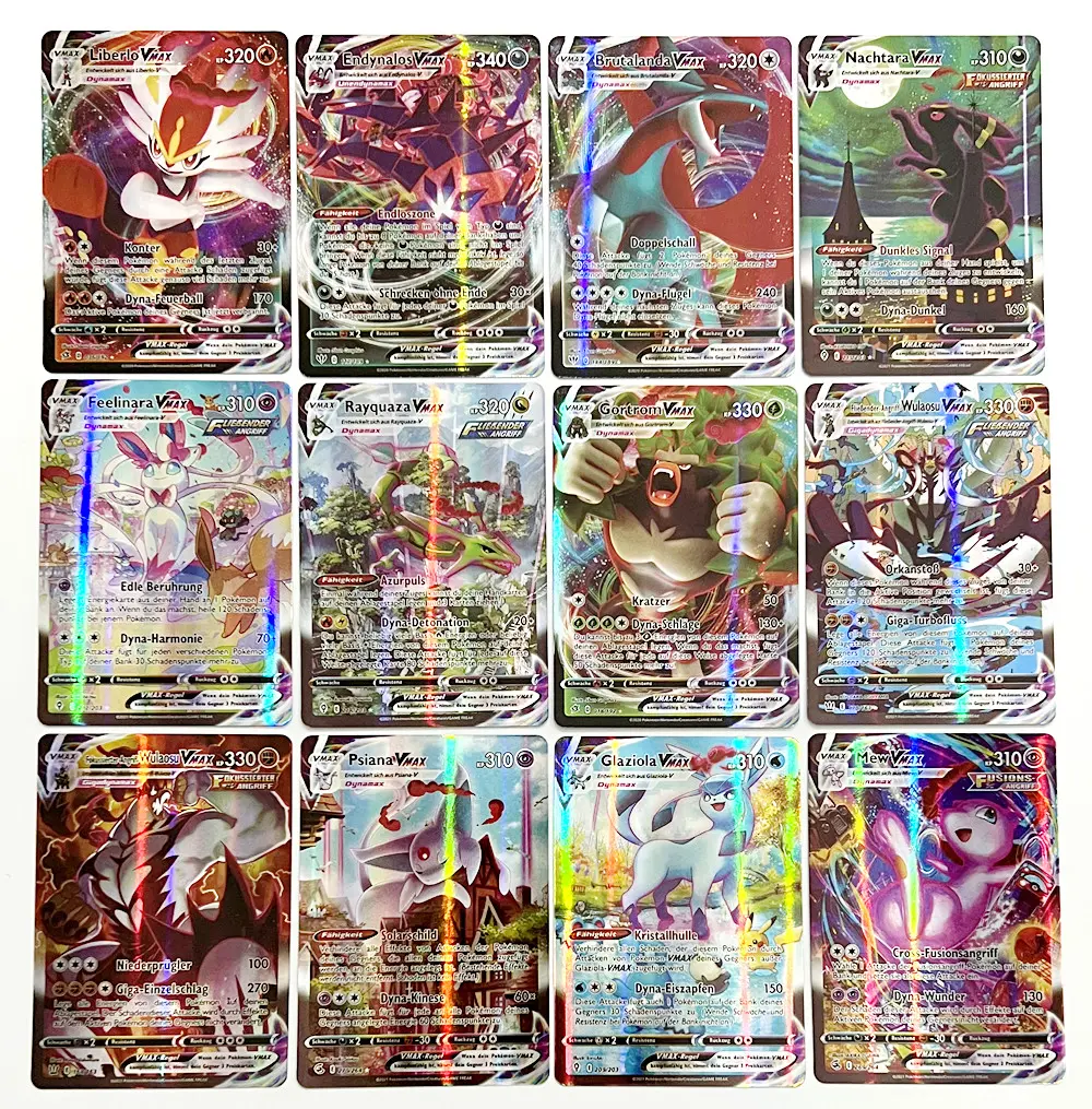 20pc/set German Spanish Version Pokemon Cards Vstar V GX MEGA TAG TEAM EX Game Battle Cards