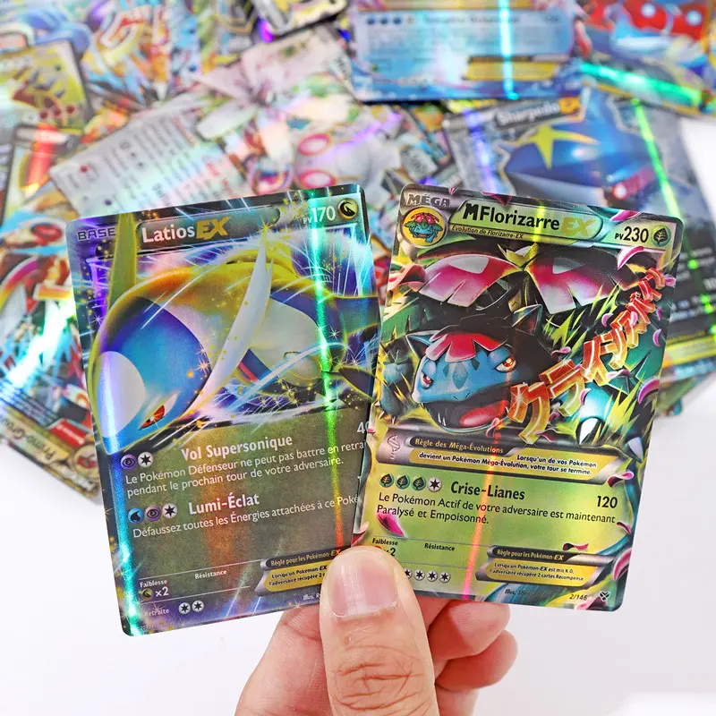 20PCS new French Pokemon Cards Vstar V GX MEGA TAG TEAM EX Game Battle Card hot sale