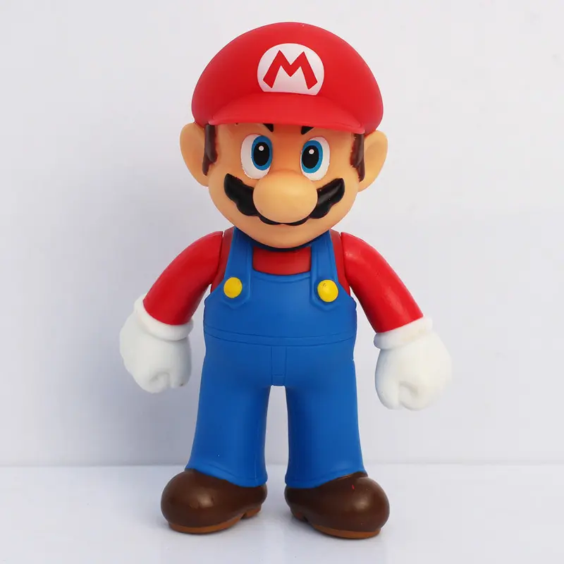 Super Mario Luigi Peach Bowser Yoshi Wario Action Figure Anime Model Toys Cartoon Doll Birthday Gift for Children Kids