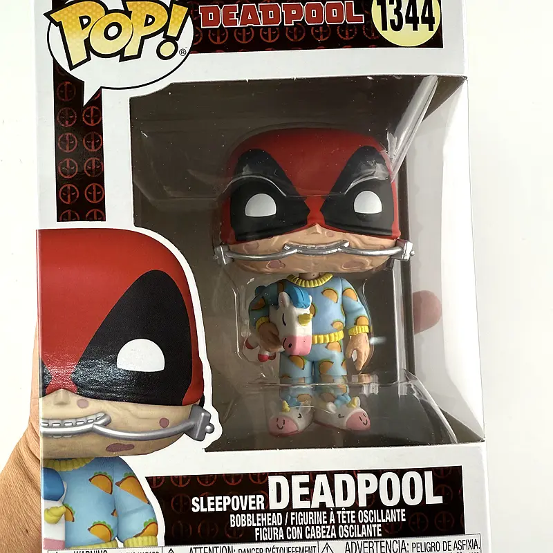 Original Deadpool Anime Figure Doll Marvel Superhero Toys Figurine Mounted Ornaments Kids Decor Collection Gifts