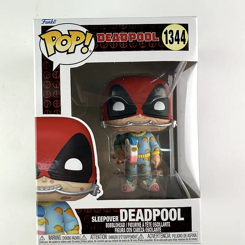 Original Deadpool Anime Figure Doll Marvel Superhero Toys Figurine Mounted Ornaments Kids Decor Collection Gifts