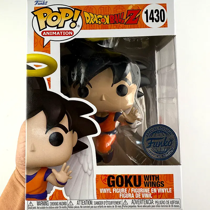 Original Funko POP Dragon Balls Z Goku with wings 1430# Action Figure Collection Limited Model Toys Child Gift