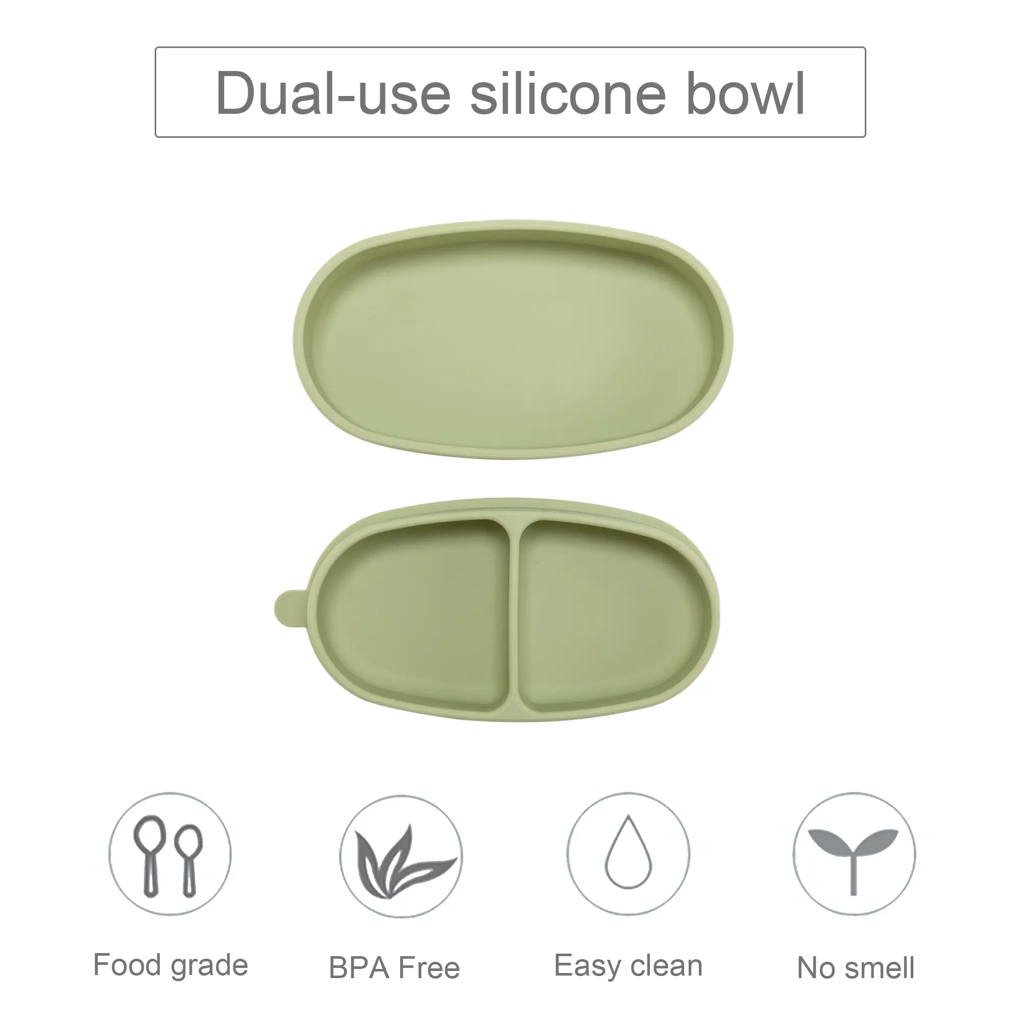 Baby Safe Silicone Bowl Solid Color Waterproof Children Complementary Food Training Silicone Tableware Infait Suction Cups Bowls