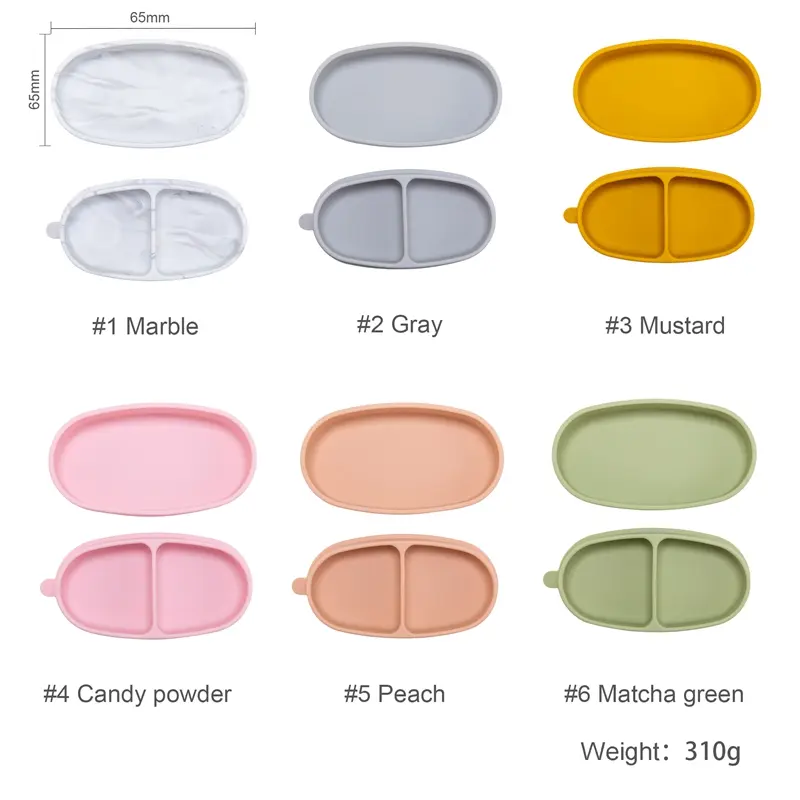 Baby Safe Silicone Bowl Solid Color Waterproof Children Complementary Food Training Silicone Tableware Infait Suction Cups Bowls