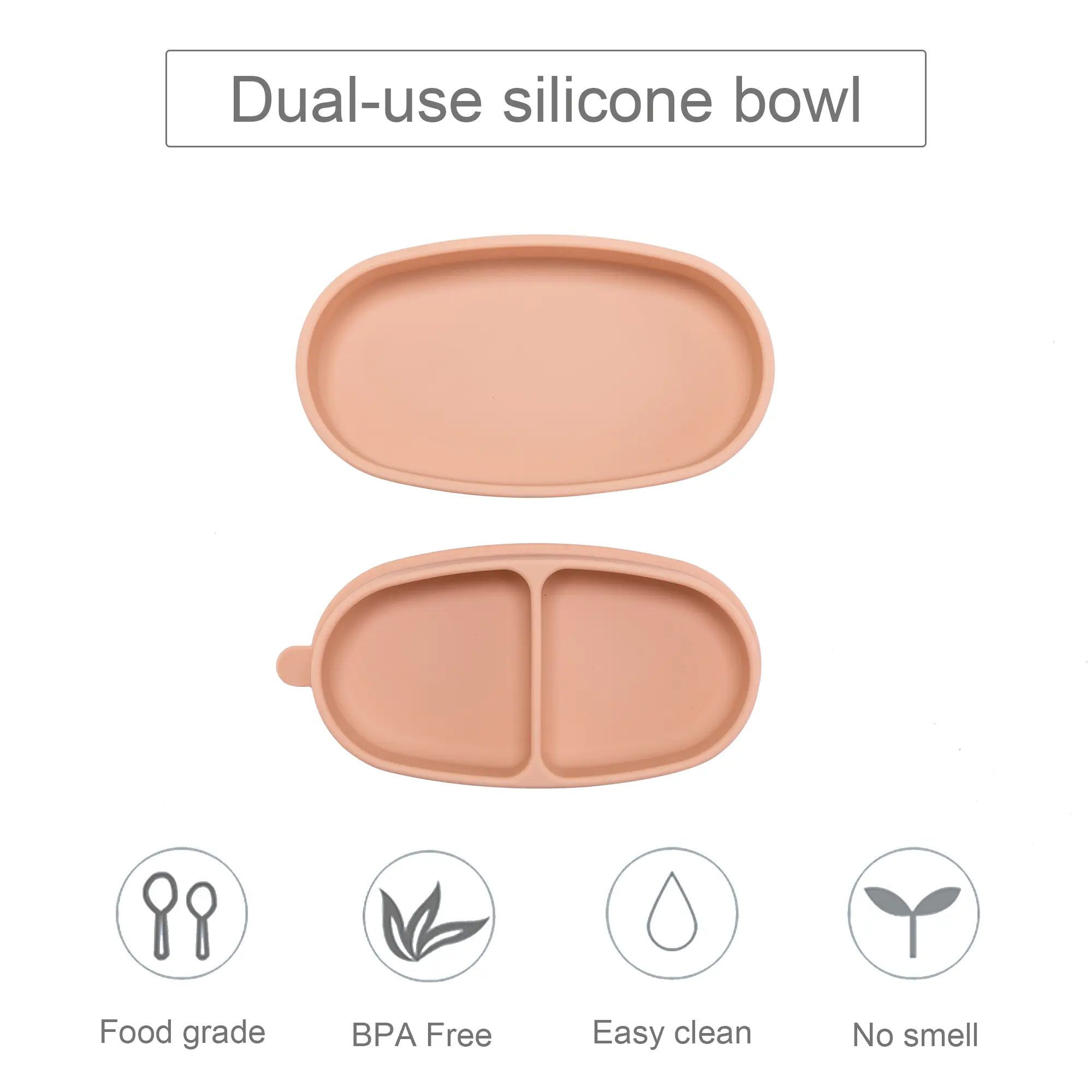 Baby Safe Silicone Bowl Solid Color Waterproof Children Complementary Food Training Silicone Tableware Infait Suction Cups Bowls