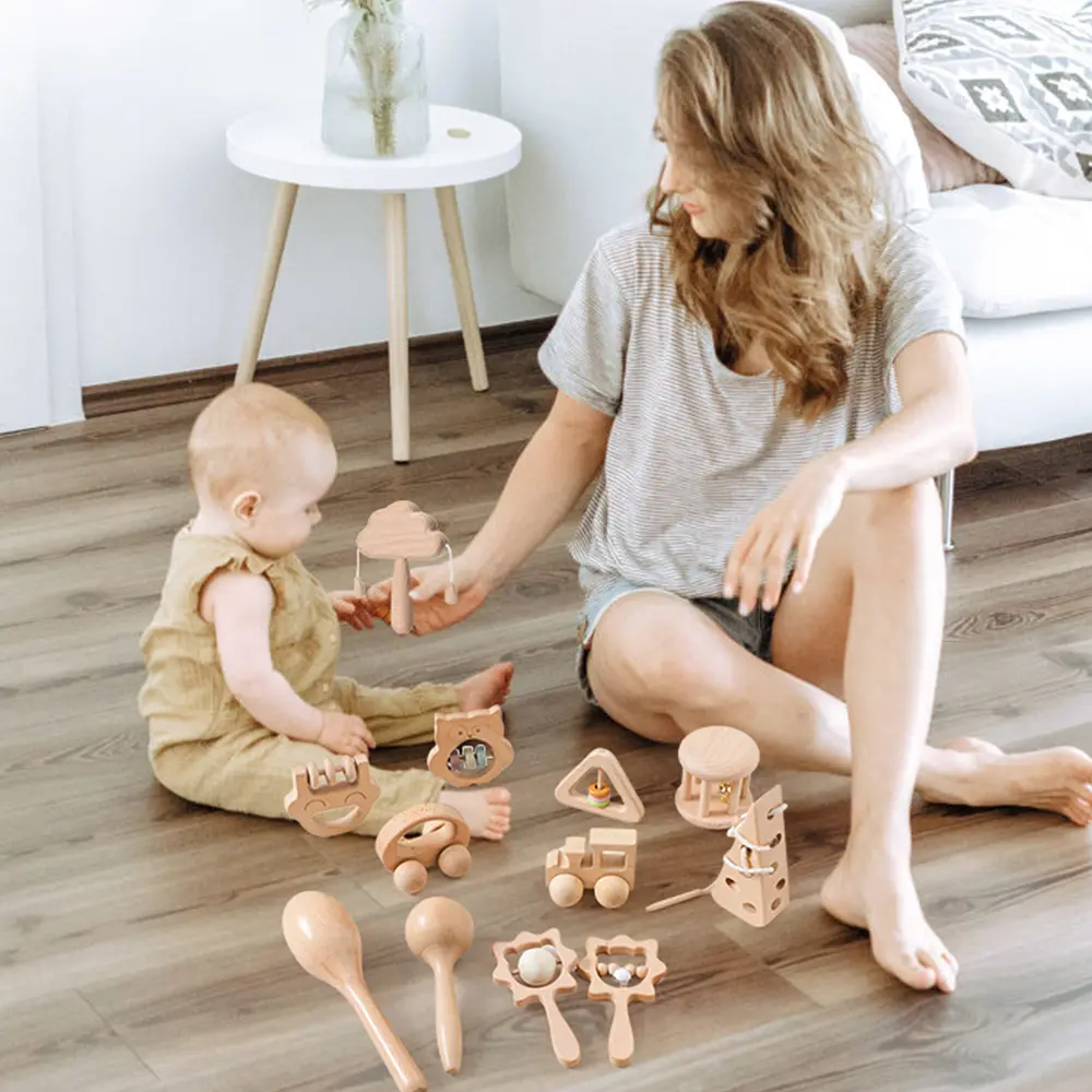 Montessori Wooden Baby Toys Early Childhood Music Enlightenment Educational Toy Set Parent child interactive game toys Baby Gift