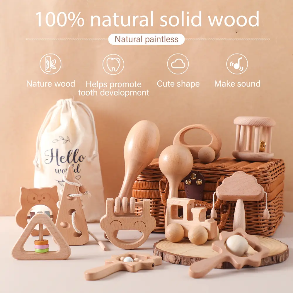 Montessori Wooden Baby Toys Early Childhood Music Enlightenment Educational Toy Set Parent child interactive game toys Baby Gift