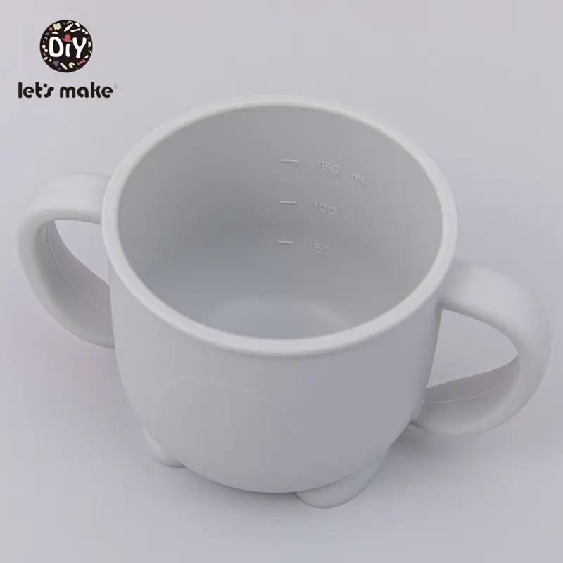 1PC Silicone Baby Cup BPA Free Snacks Bottle Drinkware Feeding Solid Tableware Toddlers Dishes For Baby Bowl Waterproof