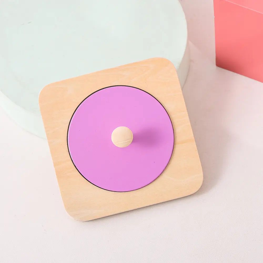 Montessori Wooden Mirror Exercise Newborn's Hand Eye Coordination Toy Early Sensory Coordination Education Puzzle Toys Baby Gift