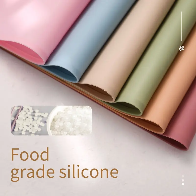 Silicone Cloud Shape Multicolor Baby Placemat Food Grade Silicone Table Placemats Waterproof Baby Non-Slip Feeding Tableware