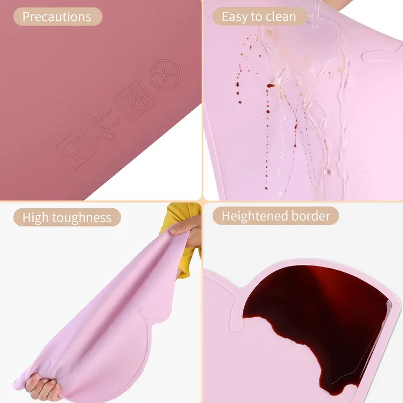 Silicone Cloud Shape Multicolor Baby Placemat Food Grade Silicone Table Placemats Waterproof Baby Non-Slip Feeding Tableware