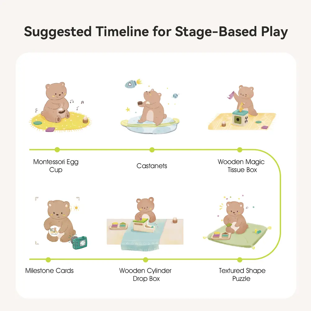 Montessori Wooden Toys Set Exercise The Hand-Eye Coordination Logic Ability Of Children Months 9-12Early Childhood Games Gifts